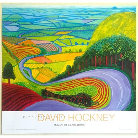 David Hockney Offset Lithograph Print Pop Art Museum Poster " Garrowby Hill " 1998 | Chairish