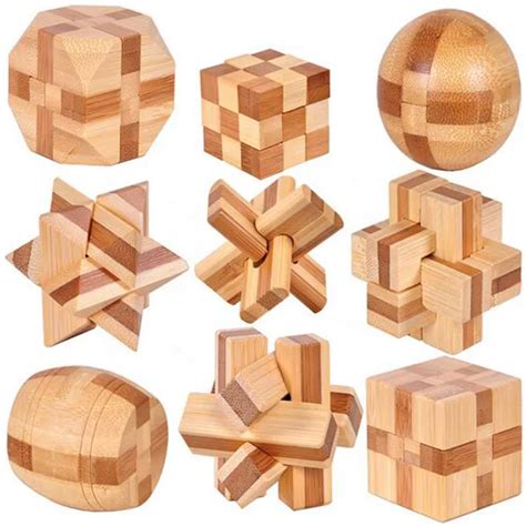 2016 New Excellent Design IQ Brain Teaser 3D Wooden Interlocking Burr ...