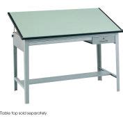 Drafting Table 60"L x 24"W - 2 Station w/ 6 Drawers | B235504 - GLOBALindustrial.com