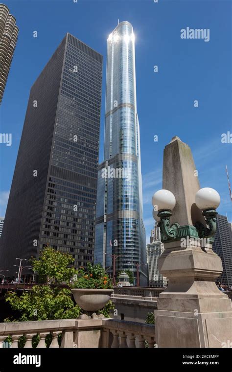 IBM Building and Trump Tower, Chicago, USA Stock Photo - Alamy