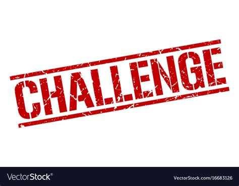 Challenge stamp Royalty Free Vector Image - VectorStock