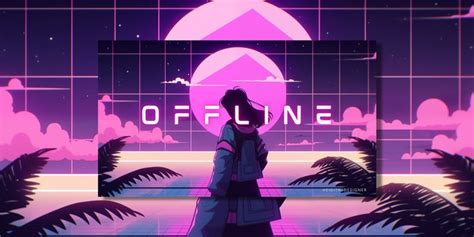 Twitch and Kick Offline Banner Pack 80's Aesthetic Bakpak Twitch Profile Banner, Kick Banner ...