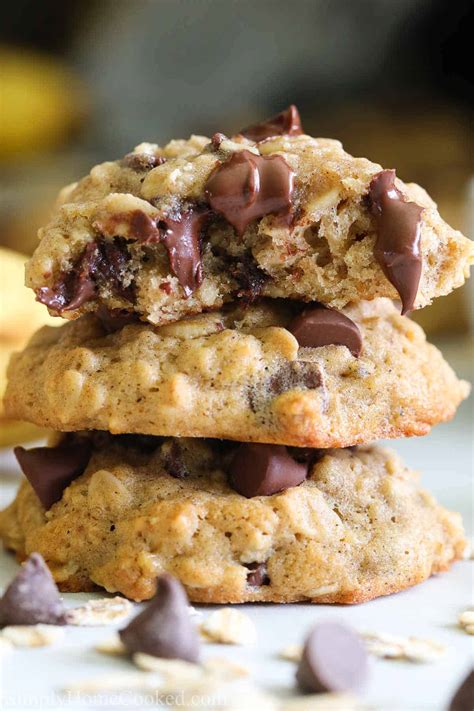 Chewy Banana Oatmeal Cookies - Simply Home Cooked