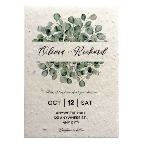 Plantable Seed Paper Wedding Invitations - UK Seed Paper