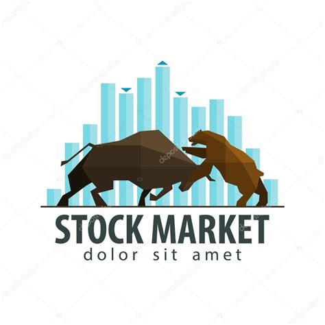 mercado de valores, plantilla de diseño de logotipo de vector de negocio. dinero, banca o toro y ...