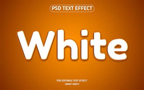 Premium PSD | White logo editable text effect