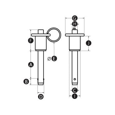 Detent Pin with Push Knob & Pull Ring, Stainless Steel | RENCOL