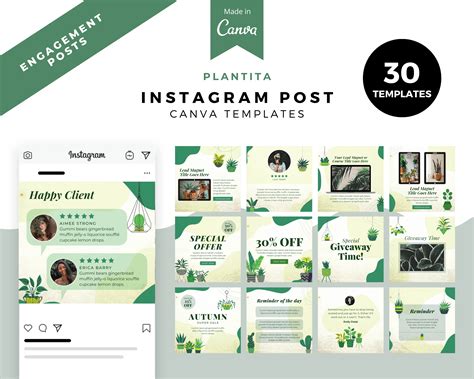 Green Instagram Posts, instagram post Canva - The Blog Creative