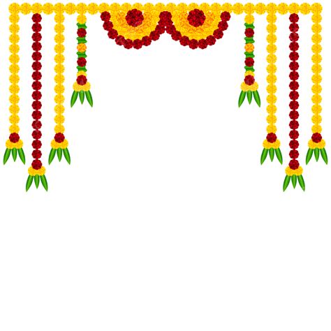 Marigold Toran Decoration Hindu Festival Border Vector Design, Marigold Flowers, Marigold ...