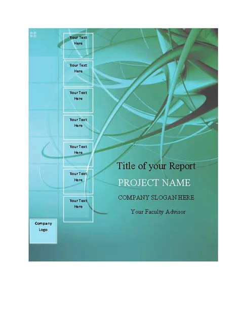 Report Cover Sheet Template Sample - PDFSimpli