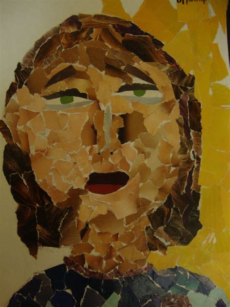 torn paper collage portraits - Ms. Campbell's Classes