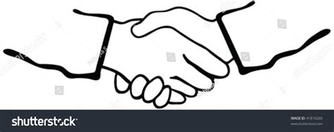 Shaking Hands Silhouette - Vector - 41816260 : Shutterstock