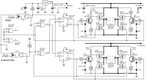 Bipolar Stepper Motor Driver | Electronic Schematic Diagram