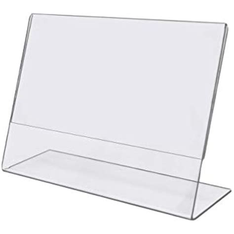 6x4 Clear Acrylic Picture Frames - 4x6 Horizontal Slanted Sign Holders ...