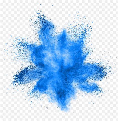 blue smoke splatter overlay ftestickers - paint powder explosion PNG image with transparent ...