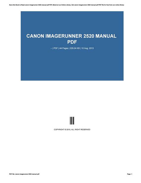 Canon imagerunner 2520 manual pdf by squirtsnap55 - Issuu