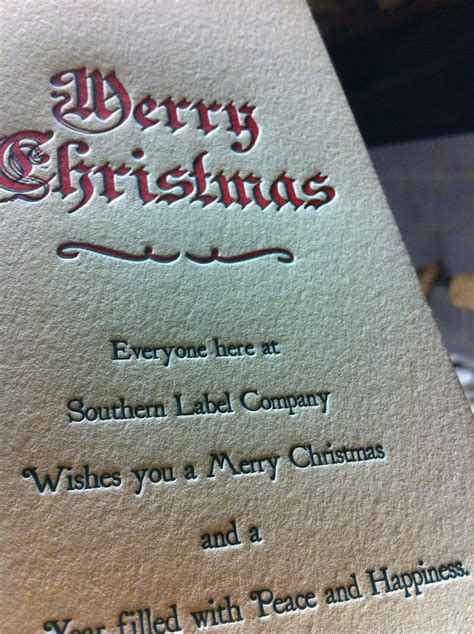 Personalized letterpress Christmas cards printed on 110lb. ecru lettra. | Print christmas card ...