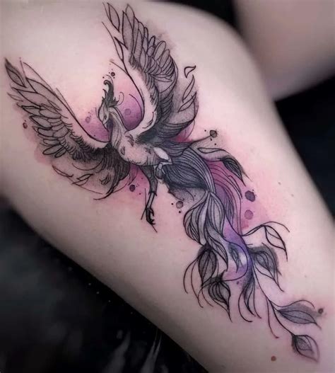 Top 83+ purple phoenix tattoo - in.cdgdbentre