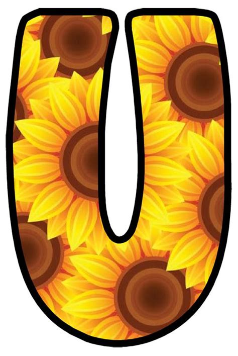 Buchstabe - Letter U | Flower painting, Alphabet, Sunflower