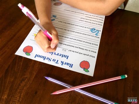 Free Printable Back To School Interview To Do With Your Kids Every Year ...