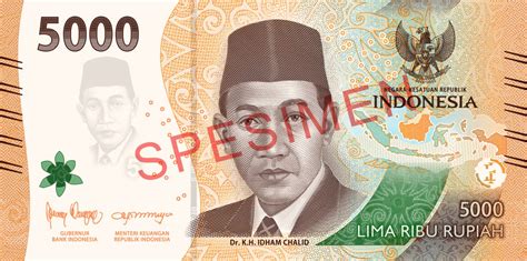 Ciri Uang Rupiah Kertas Pecahan 5.000 Tahun Emisi 2022 | Hukum Positif Indonesia