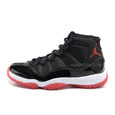 Women Air Jordan 11 "Bred" Black and Varsity Red/White Shoes 545 - Air ...