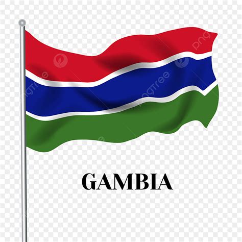 Gambia Clipart Transparent PNG Hd, Hand Drawn Cartoon Gambia Flag ...