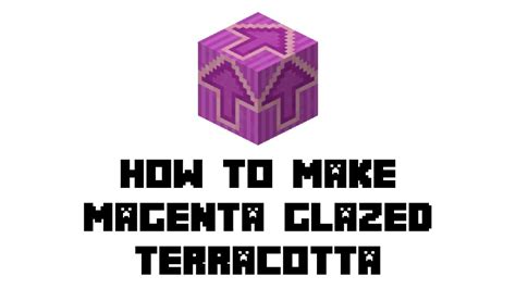 Minecraft Survival: How to Make Magenta Glazed Terracotta - YouTube