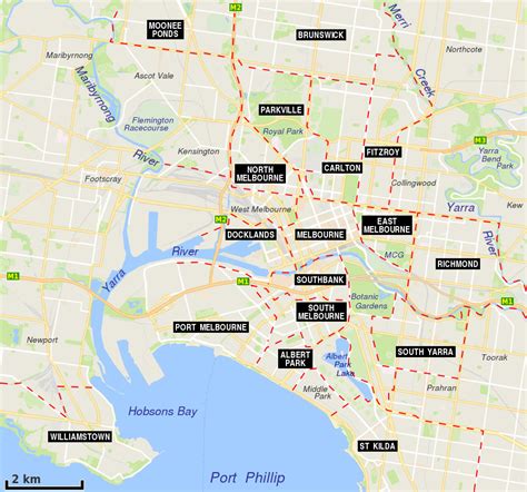 Map Of Melbourne Suburbs - Map Of The World