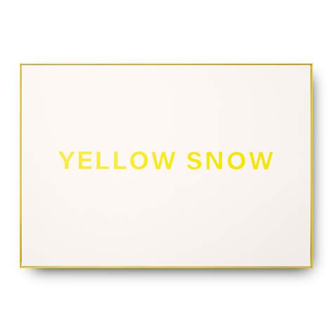 Yellow Snow, 2020 – Menažerija