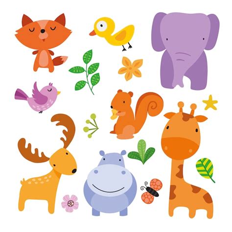 Wild animals illustrations collection Vector | Free Download