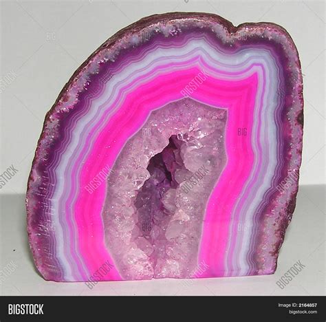 Pink Agate Crystal Geode Image & Photo | Bigstock