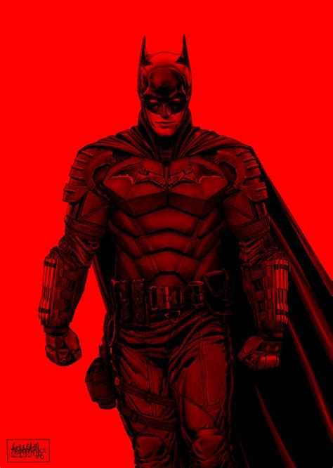 The Batman Robert Pattinson RED by garnabiuth on DeviantArt | Batman poster, Batman drawing, Batman