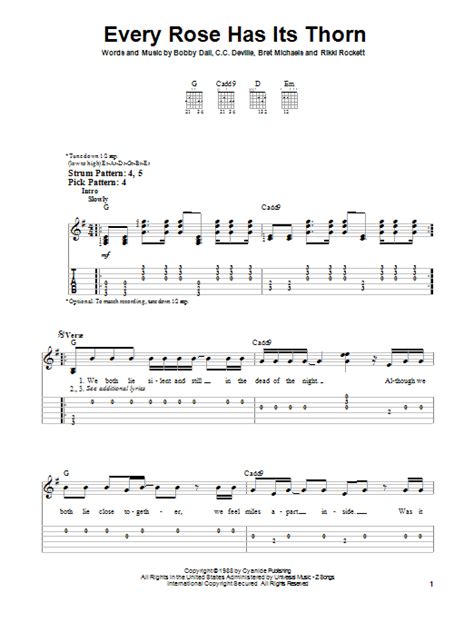 Every Rose Has Its Thorn by Poison - Easy Guitar Tab - Guitar Instructor