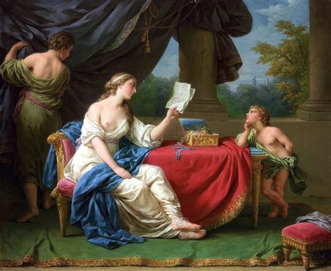 Penelope Reading a Letter from Odysseus Painting | Louis Jean Francois Lagrenee Oil Paintings