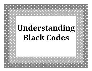 Understanding Black Codes by Inspire the Love of Learning | TPT