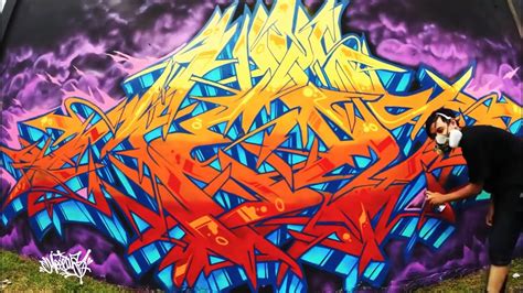 WILDSTYLE GRAFFITI ART on the wall with step by step by Themeaseven (Remastered 2022) - YouTube