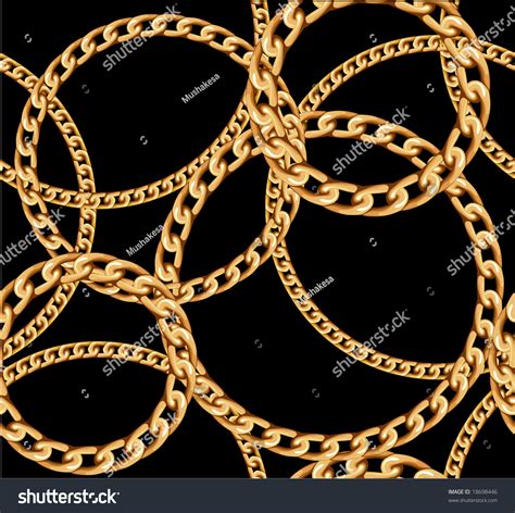 Gold Chain Seamless Vector Background. - 18698446 : Shutterstock