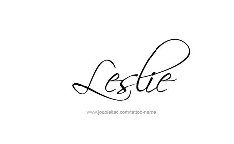 Leslie Name Tattoo Designs