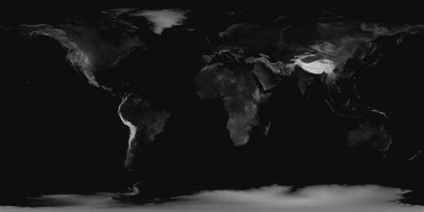 World elevation map depicted in greyscale; where brighter is higher ...