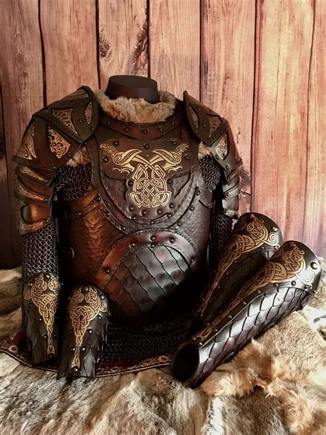 The Odinson Larp Leather Armour Full Set - www.blackravenarmoury.com