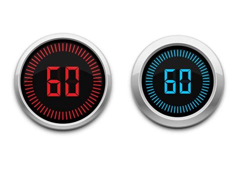 Digital countdown timer Royalty Free Vector Image