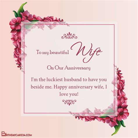 Lovely Flowers Wedding Anniversary Wishes for Wife | Happy anniversary ...