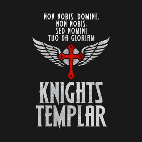 Knights Templar MOTTO insignia / The crusader / Cross and wings vintage style - Templar Assassin ...