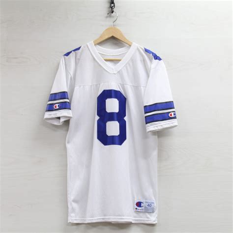 Vintage Dallas Cowboys Troy Aikman Champion Authentic Jersey Size 40 ...