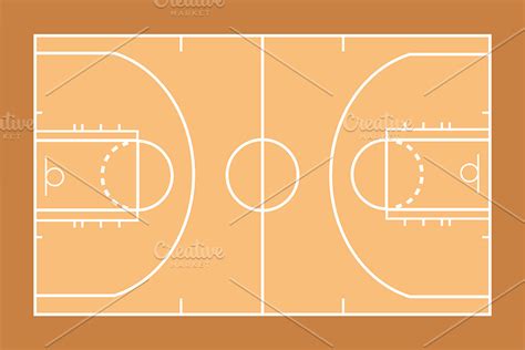 Printable Basketball Court Template