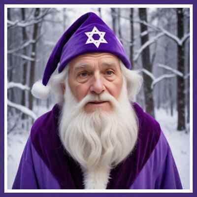 30 Custom Purple Hanukkah Santa Personalized Address Labels | eBay