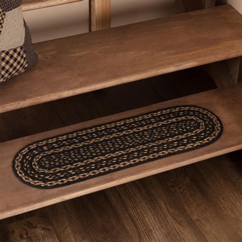 Farmhouse Jute Stair Tread Oval Latex 8.5x27 by Mayflower Market - VHC Brands