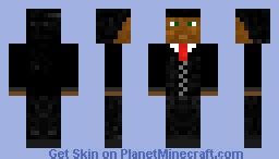 Black Man in Suit Minecraft Skin