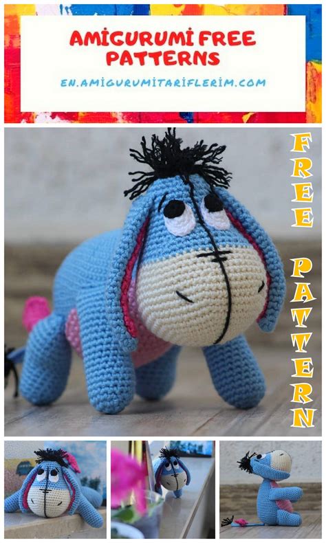 Donkey Eeyore Amigurumi Free Crochet Pattern in 2021 | Crochet ...